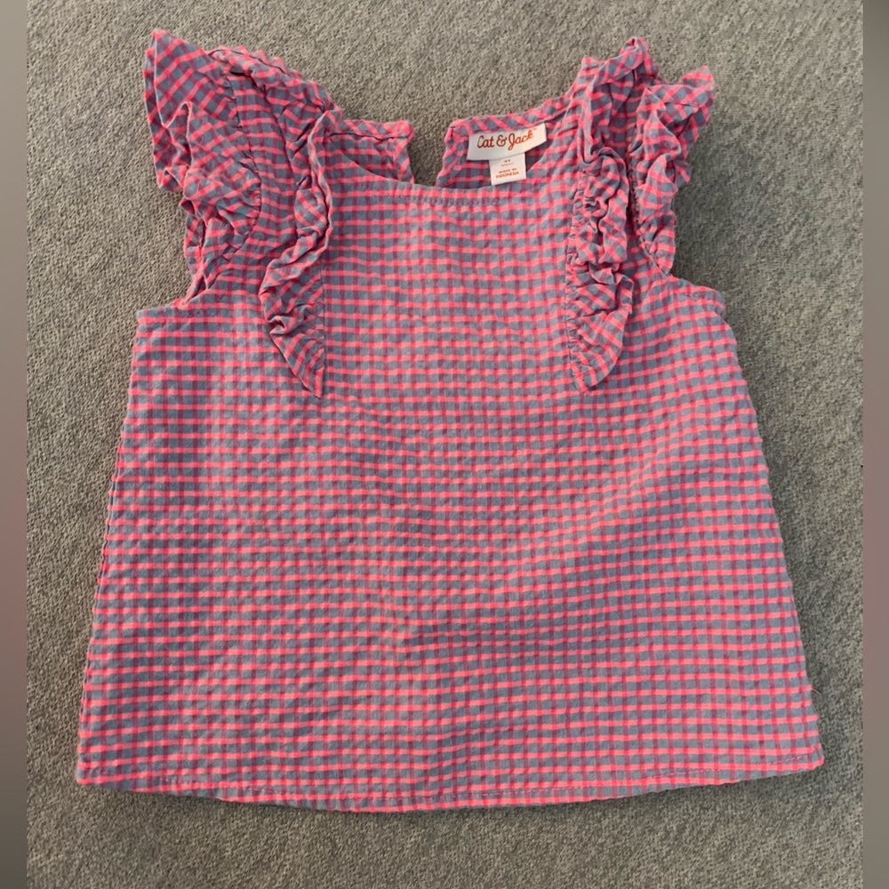 Neon pink 2T toddler blouse shirt Cat & Jack